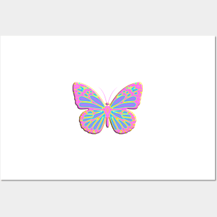 Pink Butterfly Posters and Art